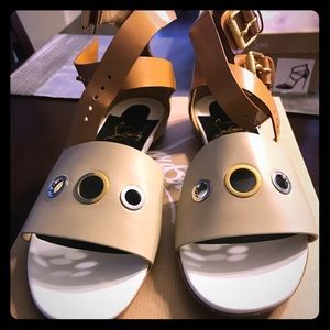 Christian Louboutin scuba flat sandals